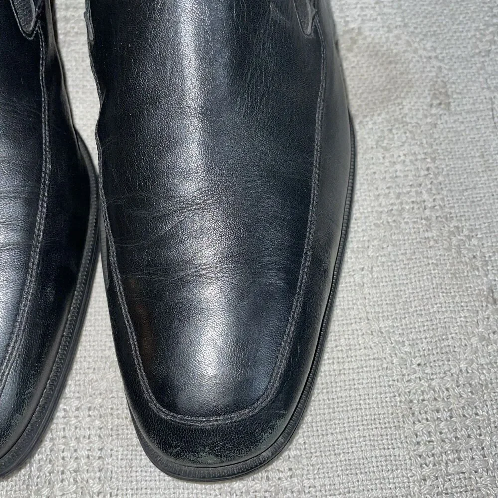 Bally Switzerland Mens Dress Loafers Size 8 EEE Black Leather Business Formal